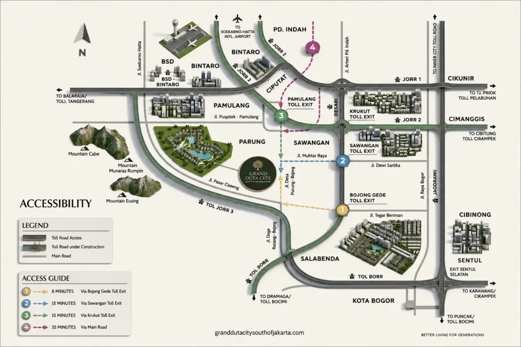 Map Lokasi Grand Duta City Parung