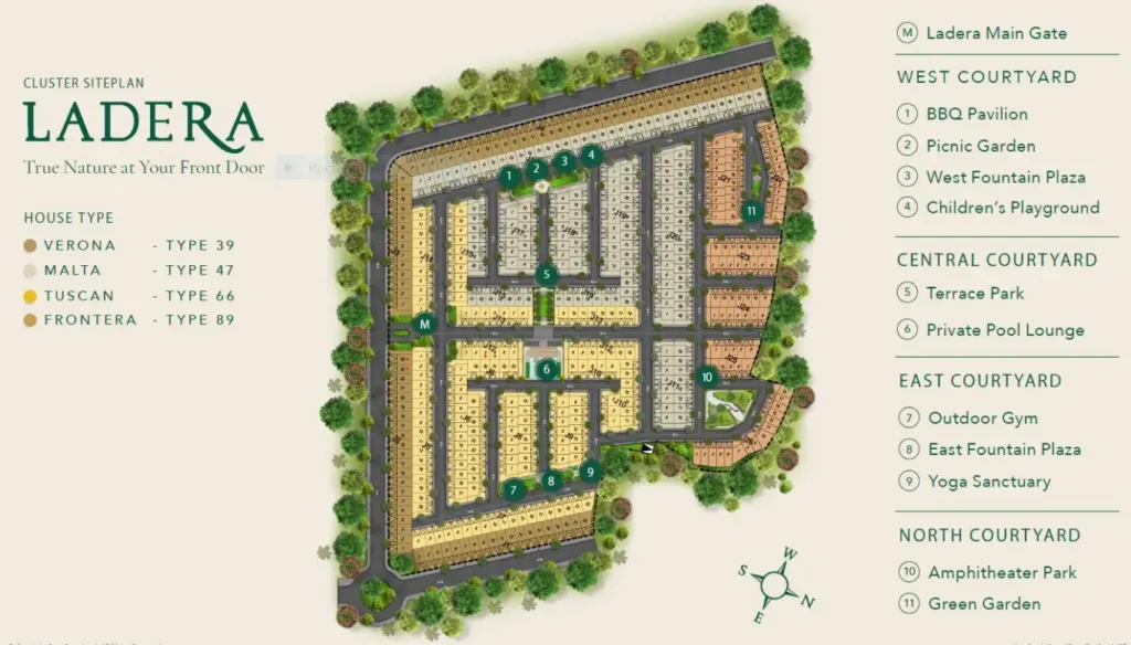 Siteplan Cluster Ladera Facility GDC Parung