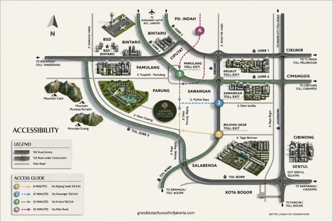 Map Lokasi Grand Duta City Parung